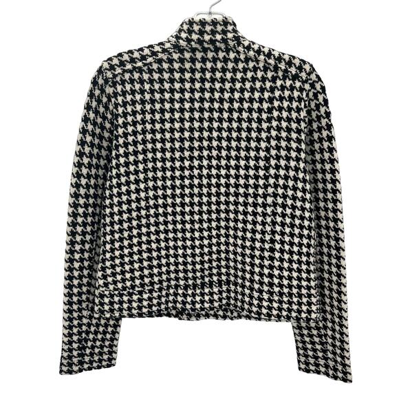 Lauren Ralph Lauren Petite lambswool houndstooth women’s side zip jacket coat - Picture 3 of 6
